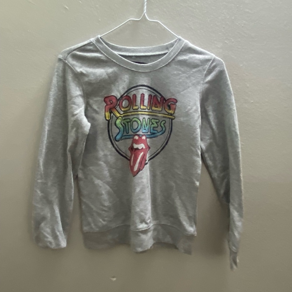Girls The Rolling Stones Large Gray Pullover Sweatshirt Tote11